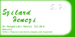 szilard henczi business card