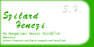 szilard henczi business card